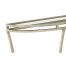 Silver iron demilune console table