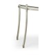 Silver iron demilune console table