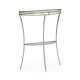 Silver iron demilune console table