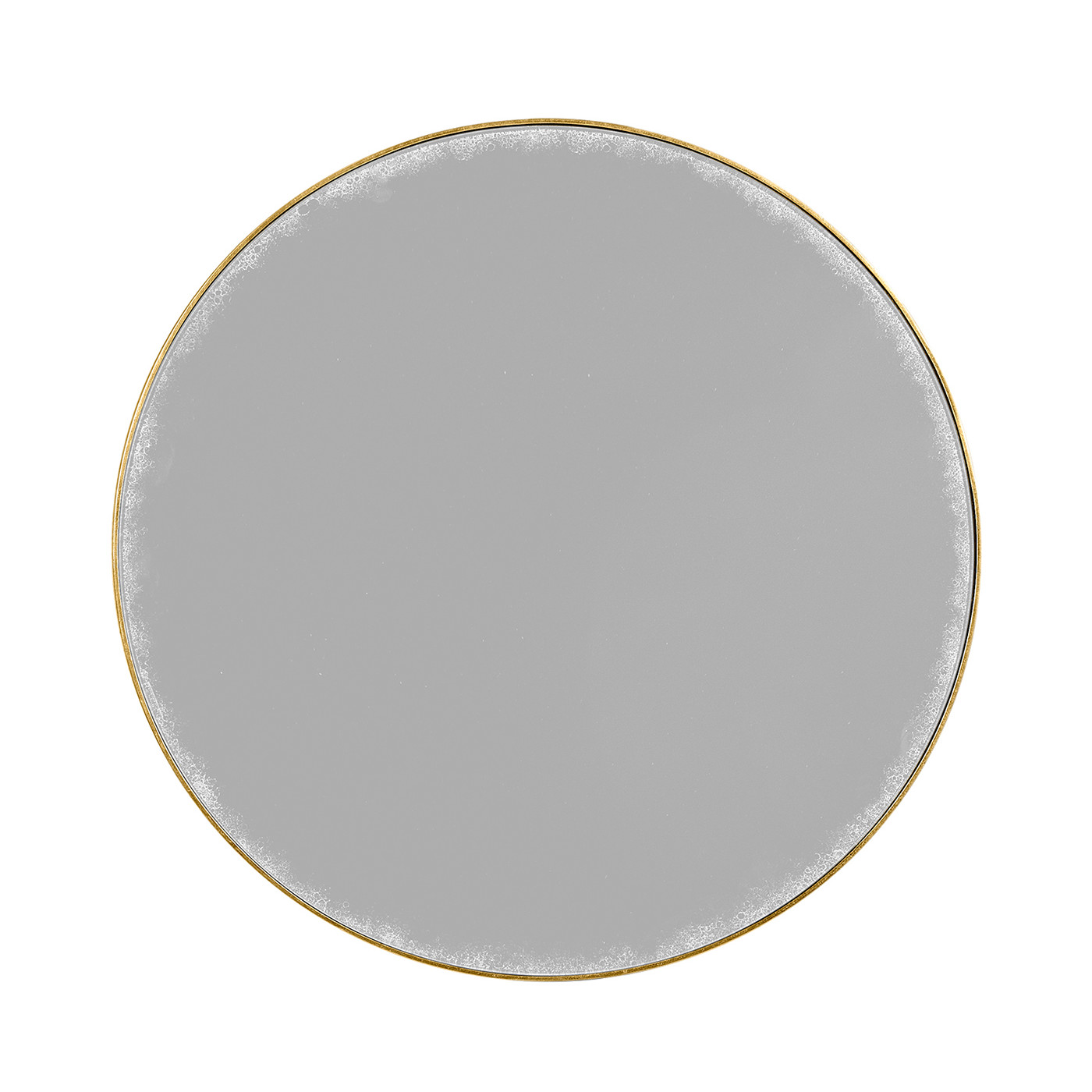 Gilded Iron Round Side Table with An Antique Glass Top