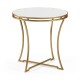 Gilded Iron Round Side Table with An Antique Glass Top