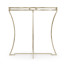 Silver Iron Round Side Table with An Antique Glass Top