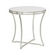 Silver Iron Round Side Table with An Antique Glass Top