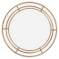 Gilded Iron Round Coffee Table with A Clear Glass Top