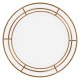 Gilded Iron Round Coffee Table with A Clear Glass Top