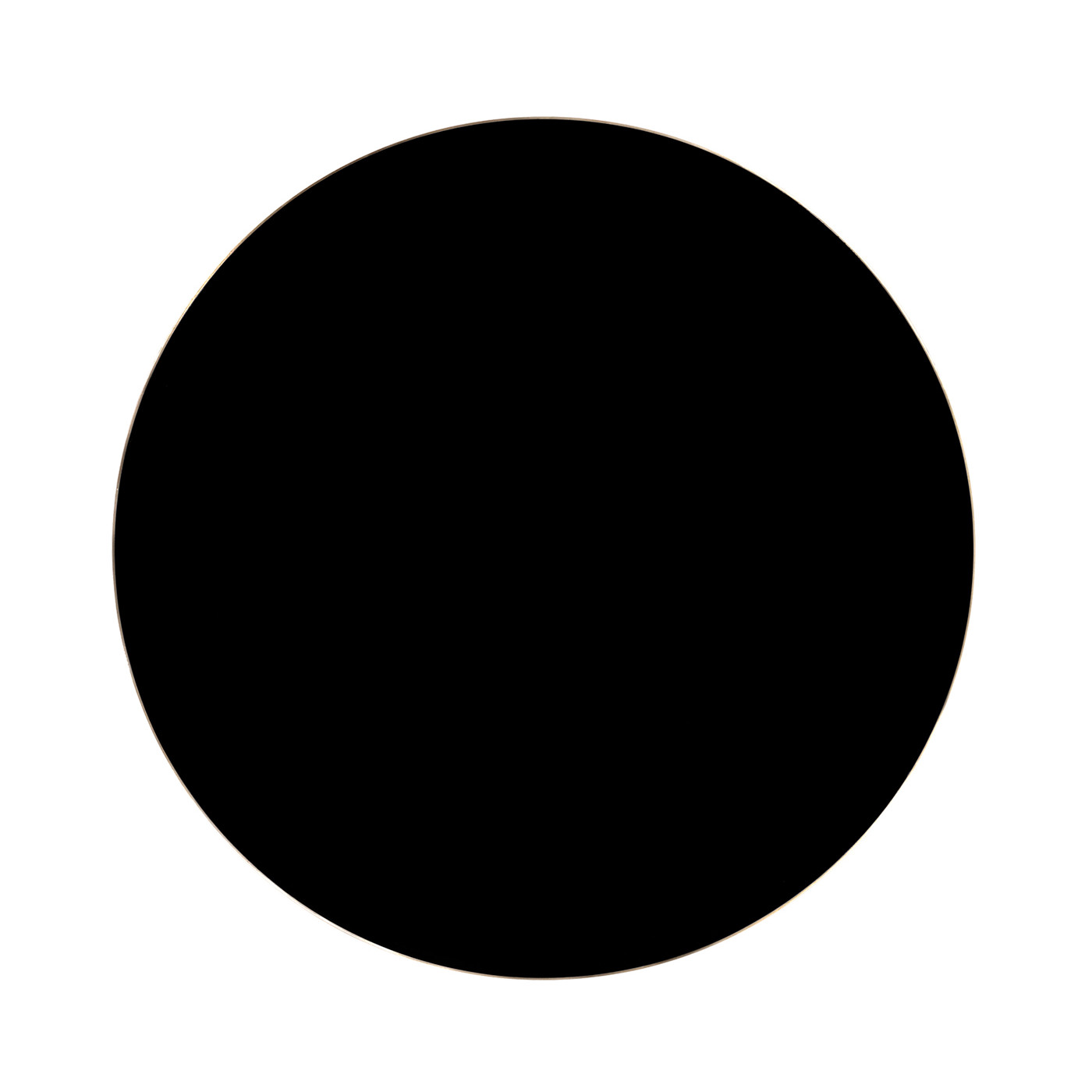 Silver Round Iron Coffee Table with Black Glass Top