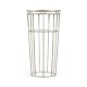 Silver Iron Round End Table with A Black Glass Top