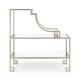 Three-tier silver iron end table