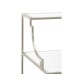 Three-tier silver iron end table