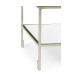 Three-tier silver iron end table