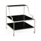 Three-tier silver iron end table