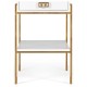 Gilded Iron End Table with Biancaneve Drawer