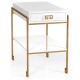 Gilded Iron End Table with Biancaneve Drawer