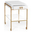 Gilded Iron End Table with Biancaneve Drawer