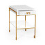 Gilded Iron End Table with Biancaneve Drawer