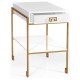 Gilded Iron End Table with Biancaneve Drawer
