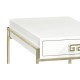 Silver Iron End Table with Biancaneve Drawer