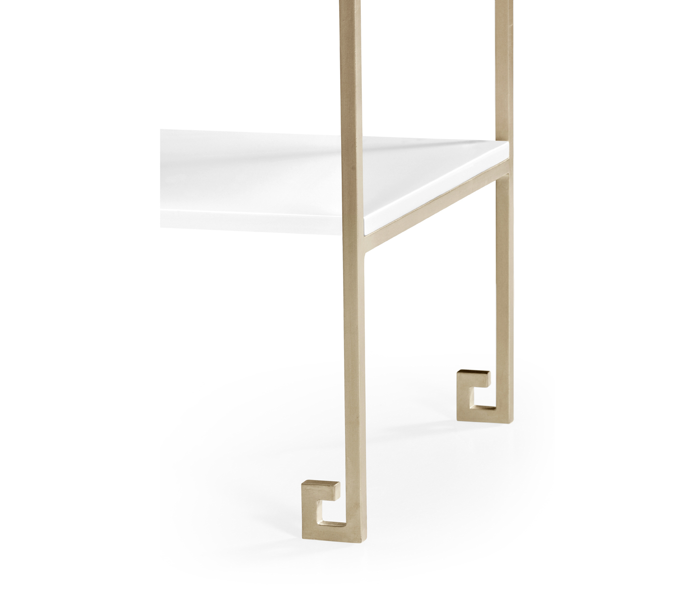 Silver Iron End Table with Biancaneve Drawer
