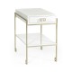 Silver Iron End Table with Biancaneve Drawer