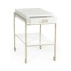 Silver Iron End Table with Biancaneve Drawer