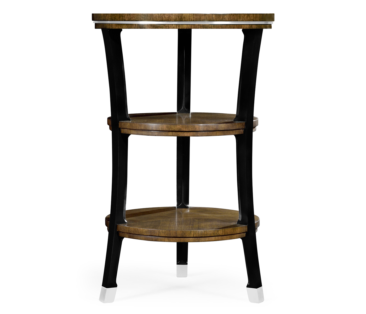 Round side table in American walnut