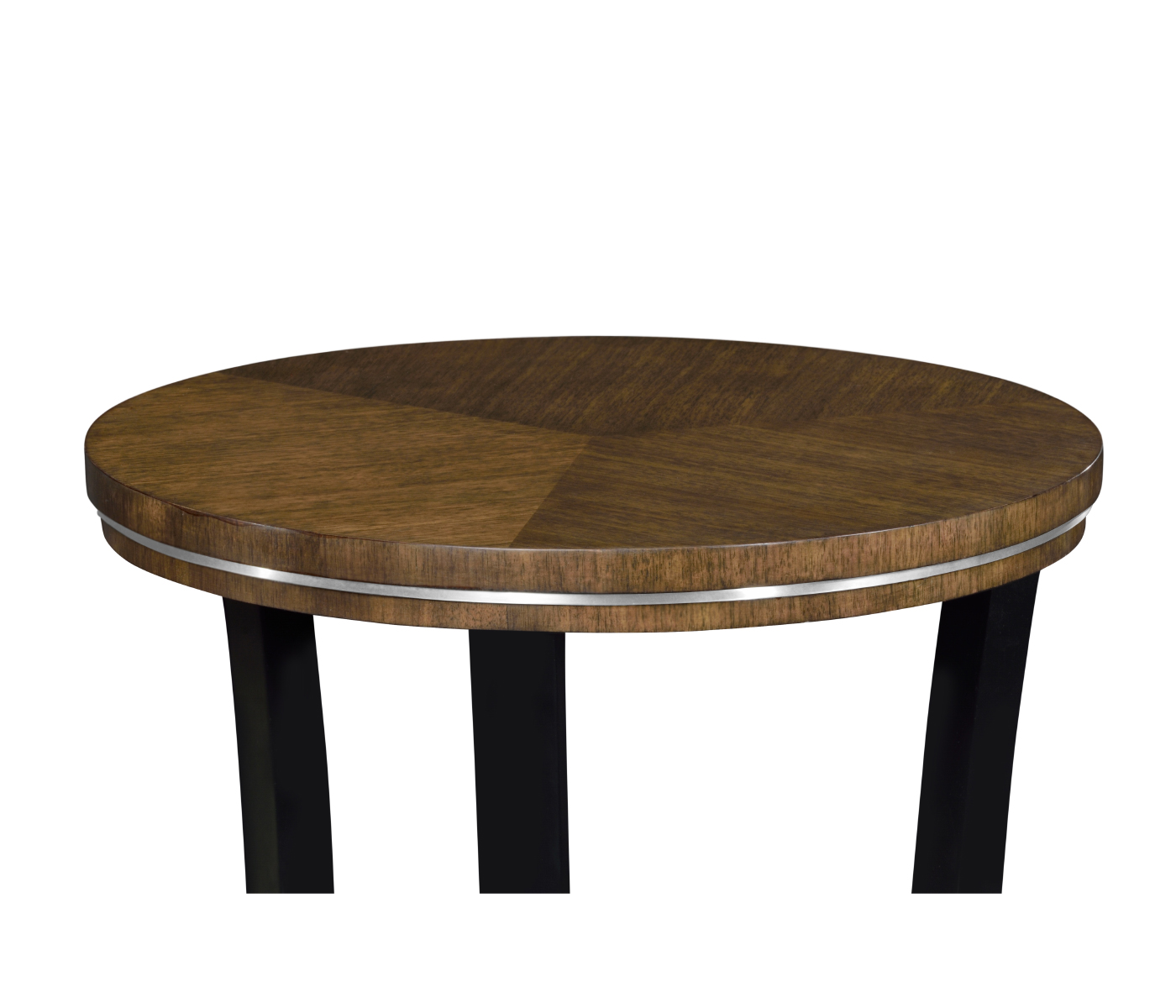 Round side table in American walnut