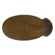 Oval chest of drawers in American walnut