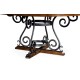 Country Walnut and Wrought Iron Dining Table 66