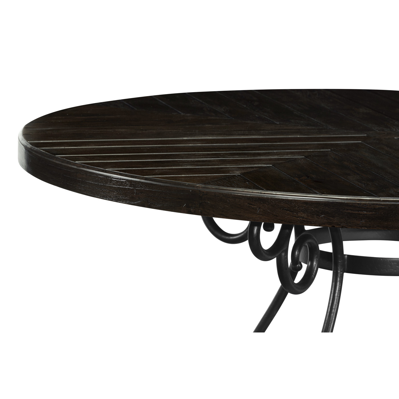 Dark Ale & Wrought Iron Dining Table 66