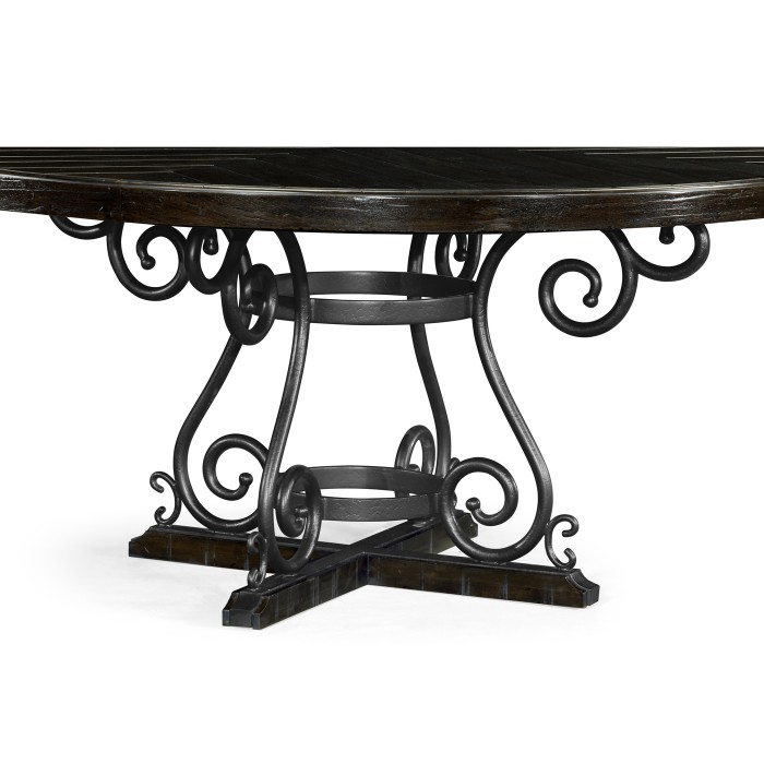 Dark Ale & Wrought Iron Dining Table 66
