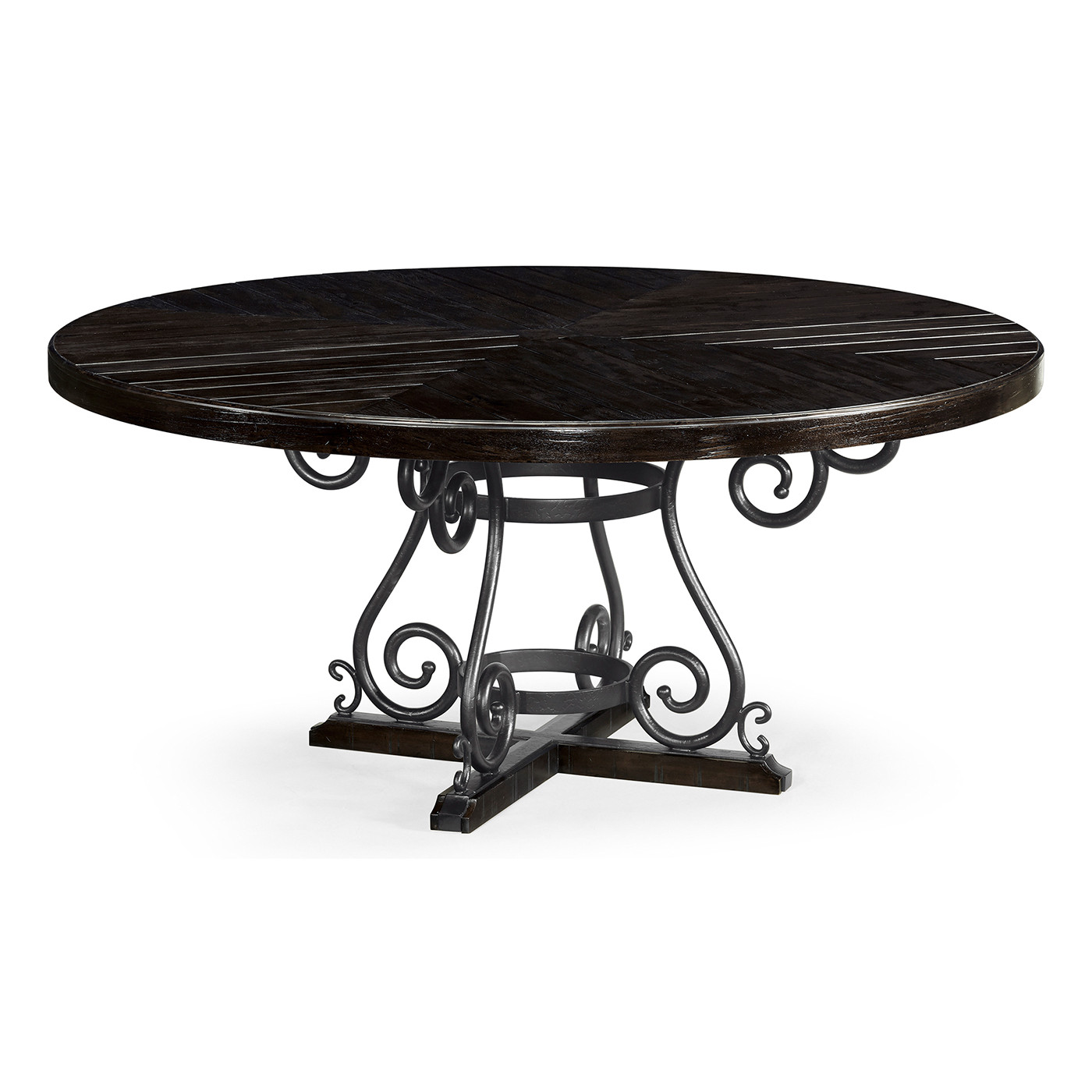 Dark Ale & Wrought Iron Dining Table 66