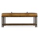 Country Walnut Cocktail Ottoman