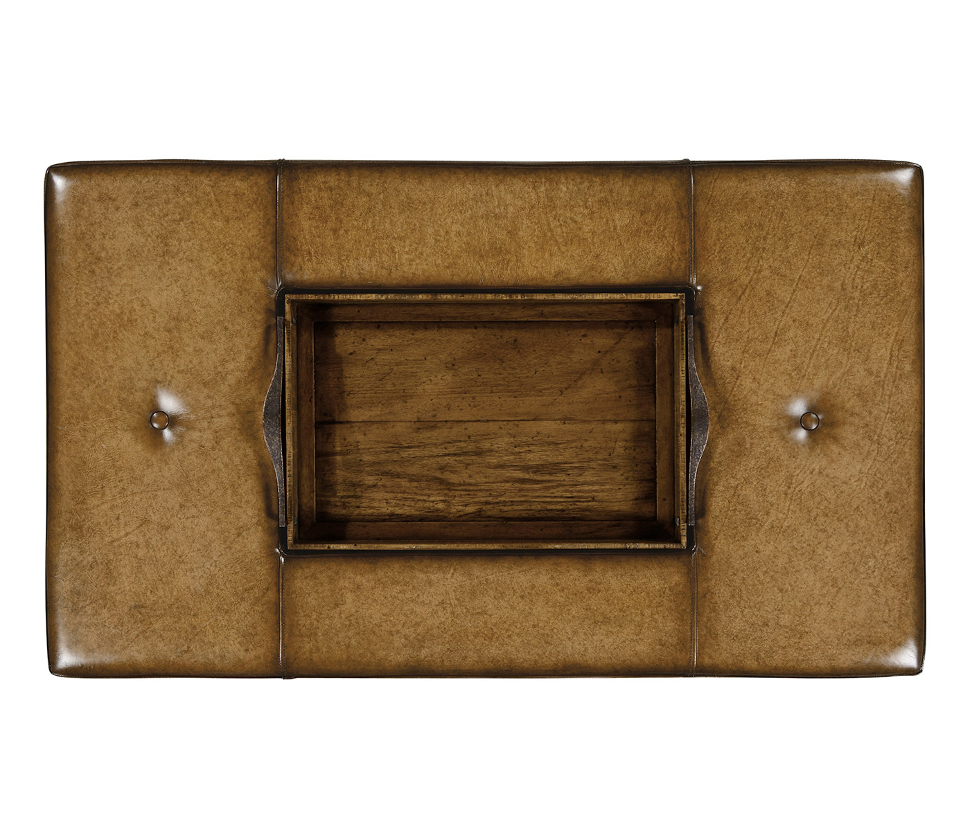 Country Walnut Cocktail Ottoman