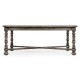 Antique Dark Grey Large Square Parquet Coffee Table