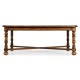 Country Walnut Large Square Parquet Coffee Table