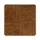 Country Walnut Large Square Parquet Coffee Table