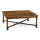 Country Walnut Large Square Parquet Coffee Table