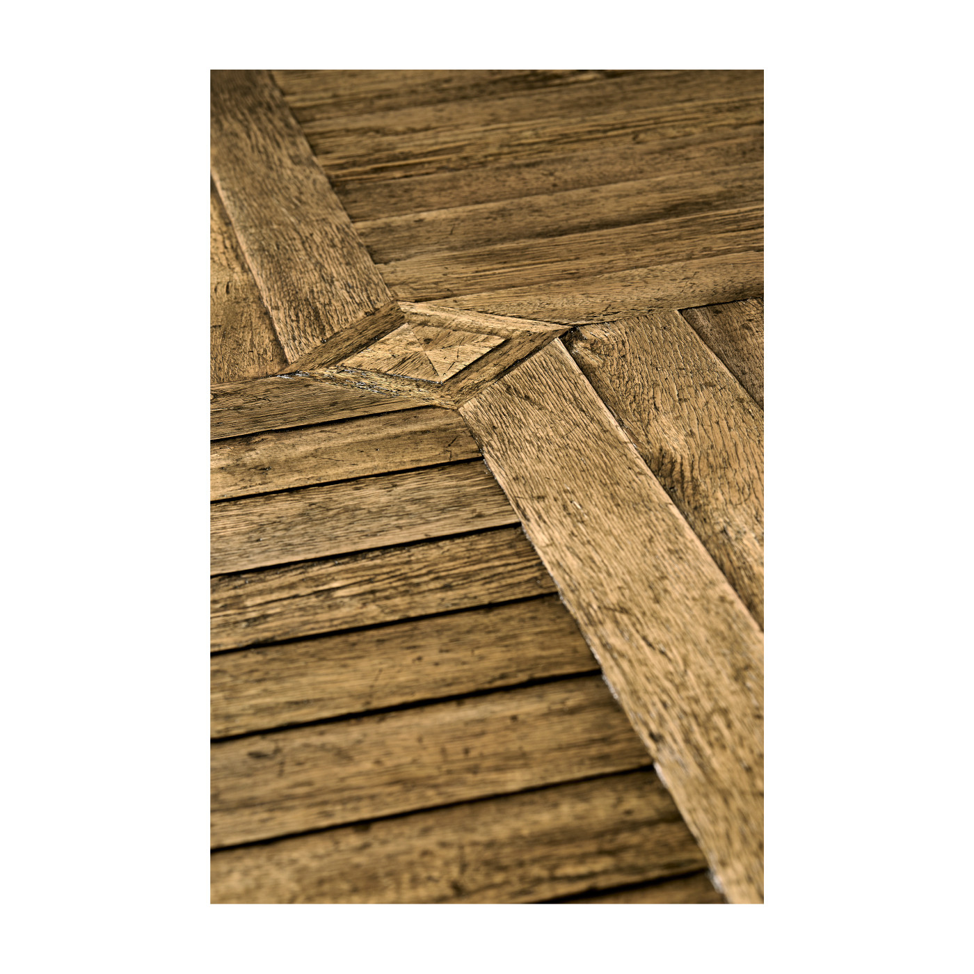 Medium Driftwood Large Square Parquet Coffee Table