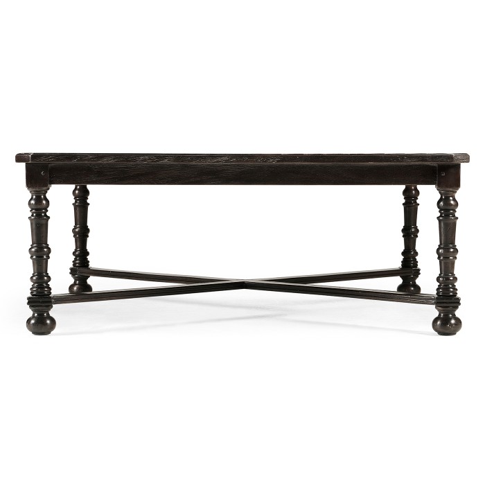 Dark Ale Large Square Parquet Coffee Table