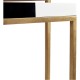 Gilded Iron Nesting Table with Smoky Black and Biancaneve Top