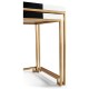 Gilded Iron Nesting Table with Smoky Black and Biancaneve Top