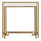 Gilded Iron Nesting Table with Biancaneve Top