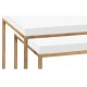 Gilded Iron Nesting Table with Biancaneve Top