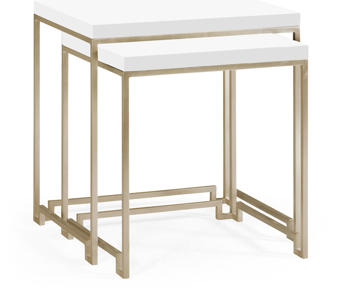 Silver Iron Nesting Table with Biancaneve Top