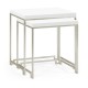 Silver Iron Nesting Table with Biancaneve Top