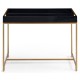 Gilded Iron Tray Table in Smoky Black Top