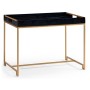 Gilded Iron Tray Table in Smoky Black Top