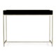 Silver Iron Tray Table in Smoky Black Top