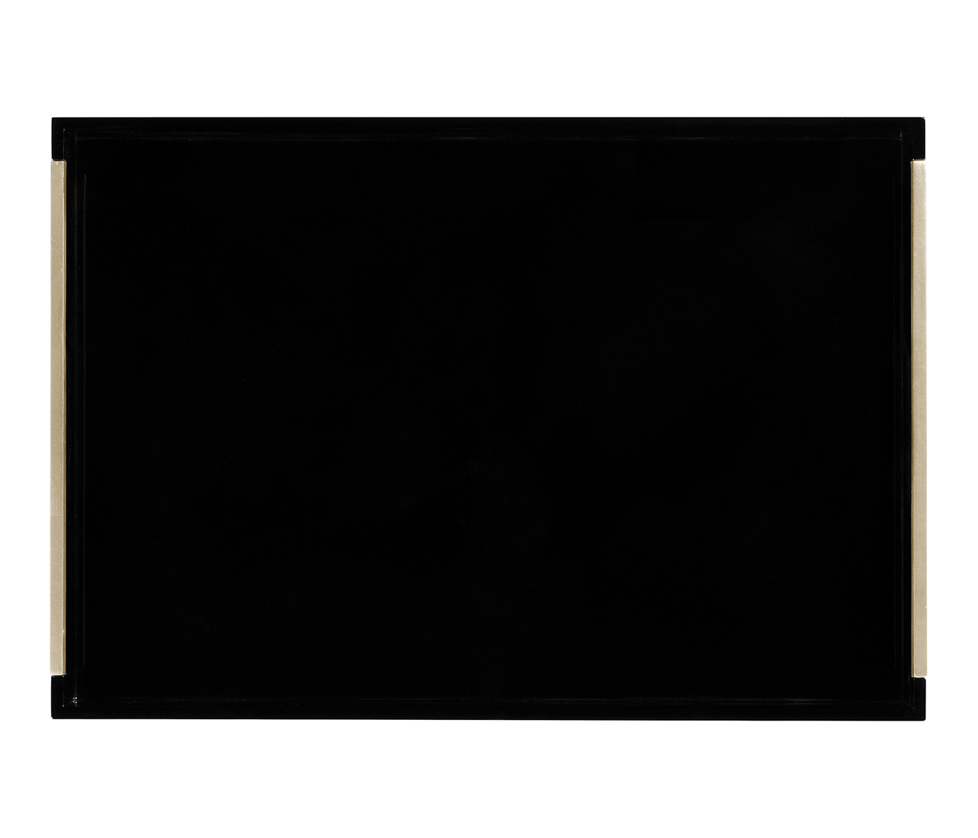 Silver Iron Tray Table in Smoky Black Top