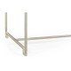 Silver Iron Tray Table in Smoky Black Top